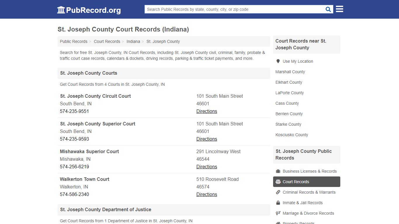 Free St. Joseph County Court Records (Indiana Court Records)